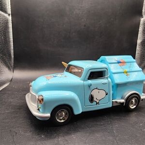 Blue Toy Truck with Cartoon Design